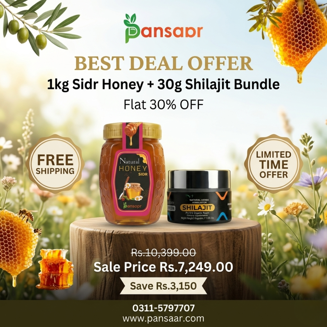 Best Deal 1kg Sidr Honey + 30g Shilajit Bundle (Flat 30% OFF)