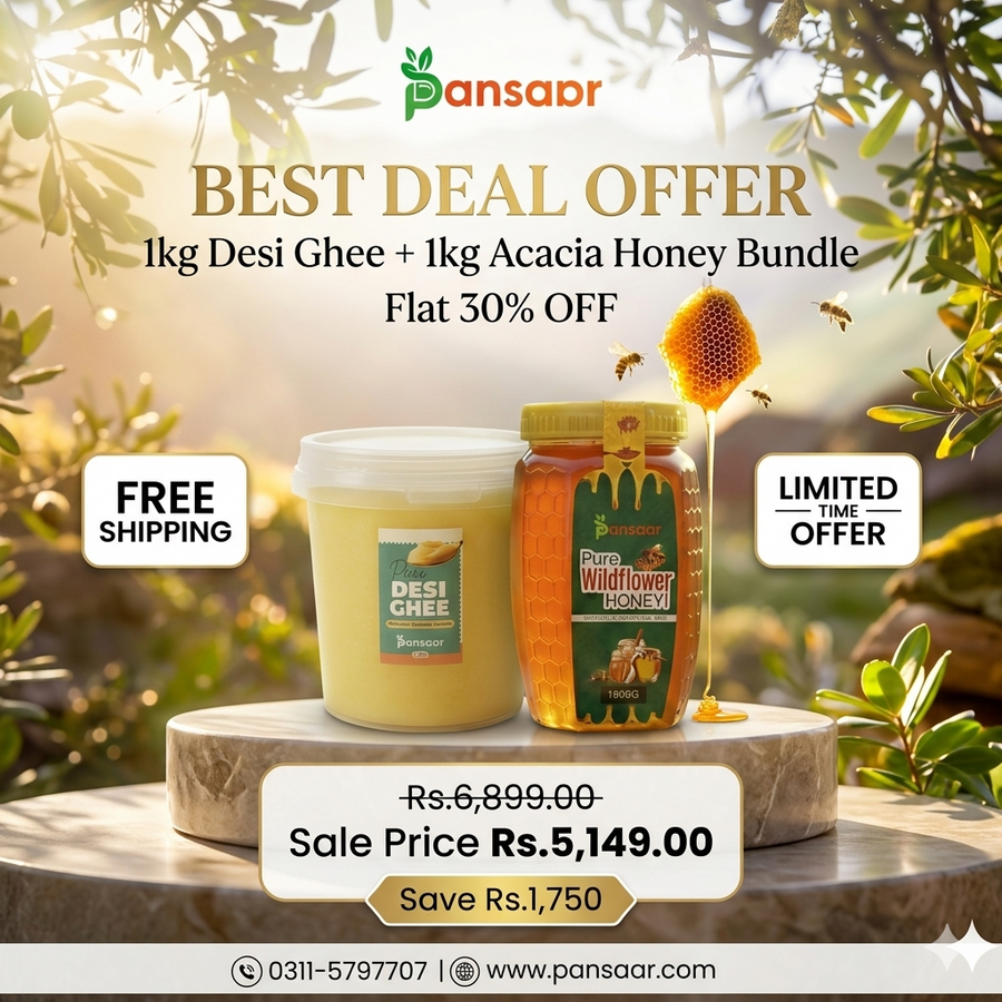 1kg Honey + 1kg Desi Ghee Bundle