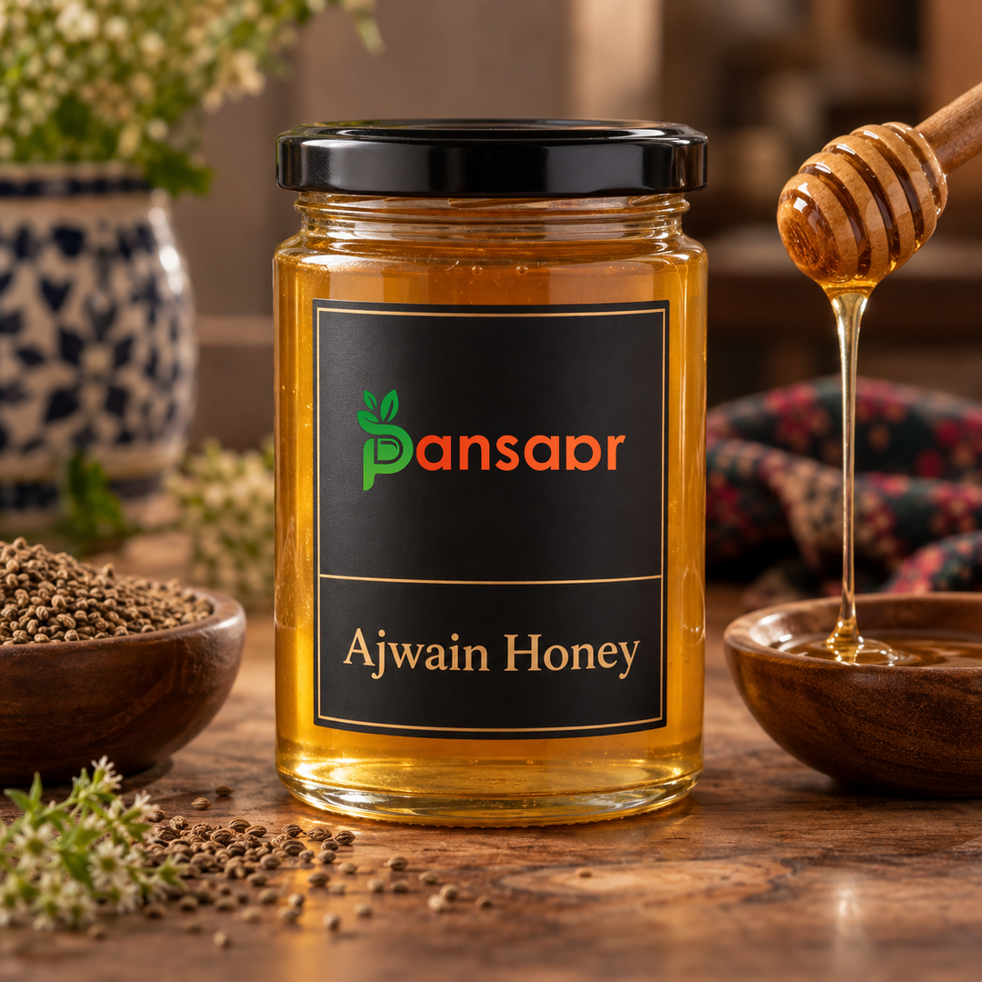 Pansaar Ajwain Honey serving close-up