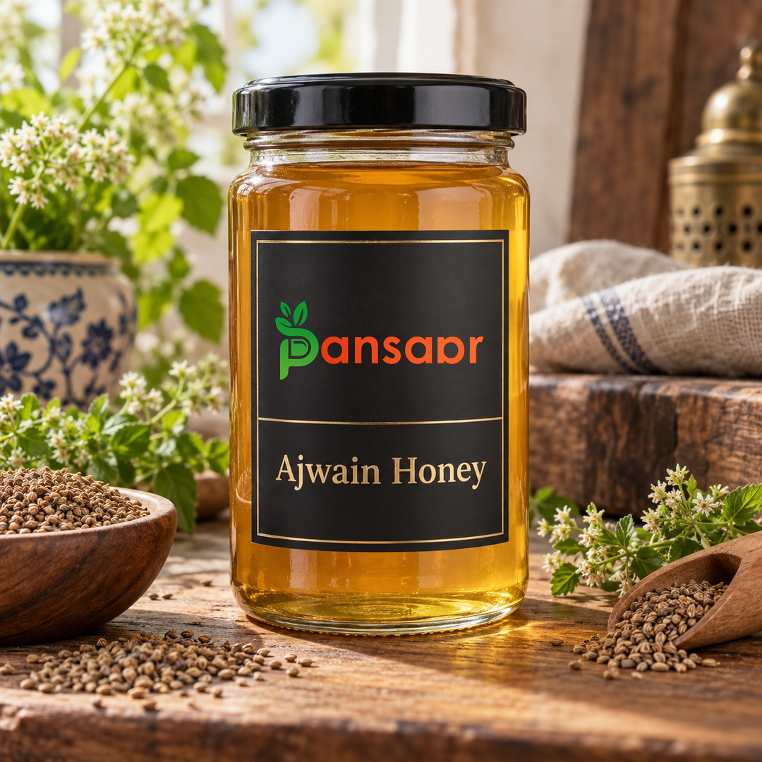Pansaar Ajwain Honey with ajwain seeds