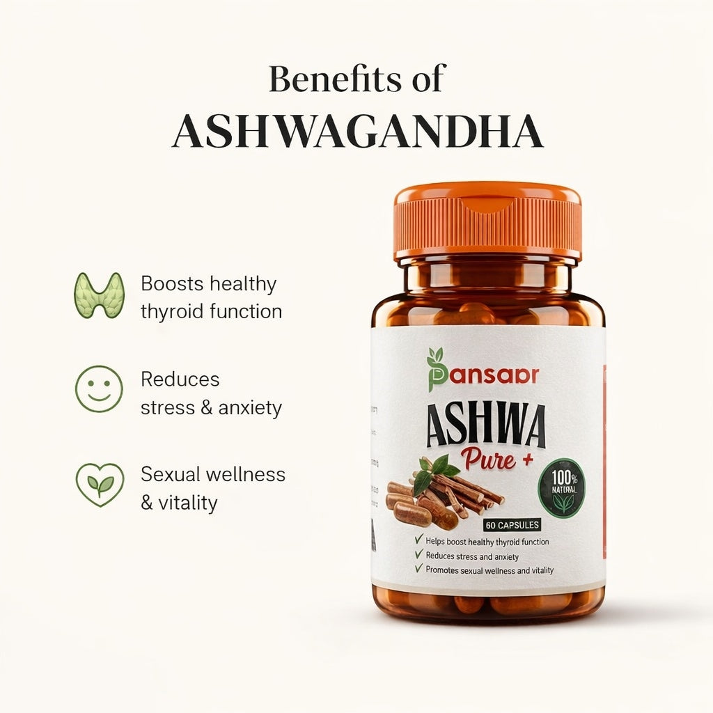 Ashwa Pure+ Ashwagandha Capsules  | 60 Capsules