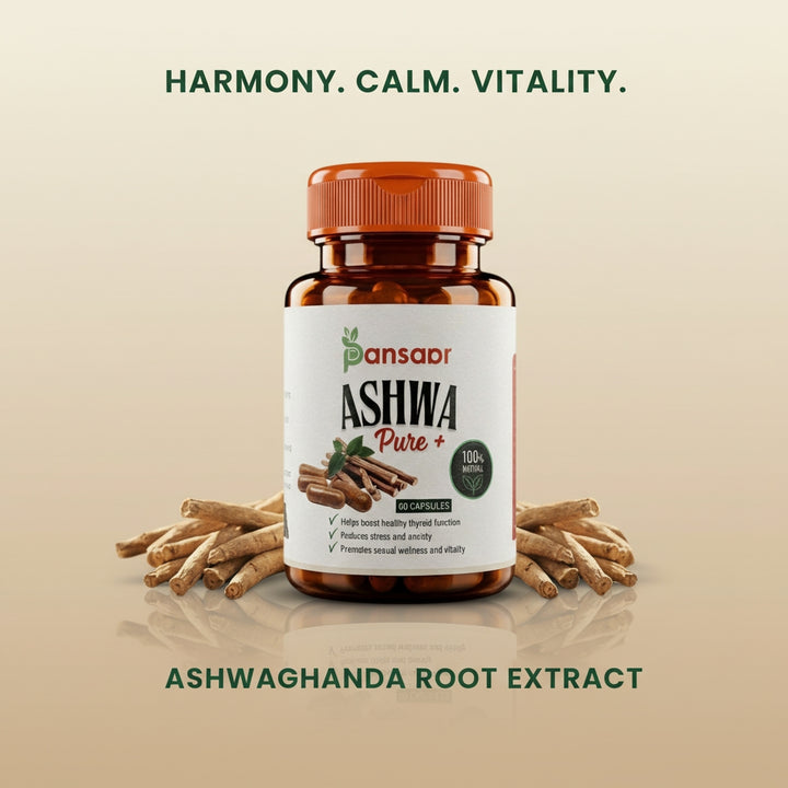 Ashwa Pure+ Ashwagandha Capsules  | 60 Capsules