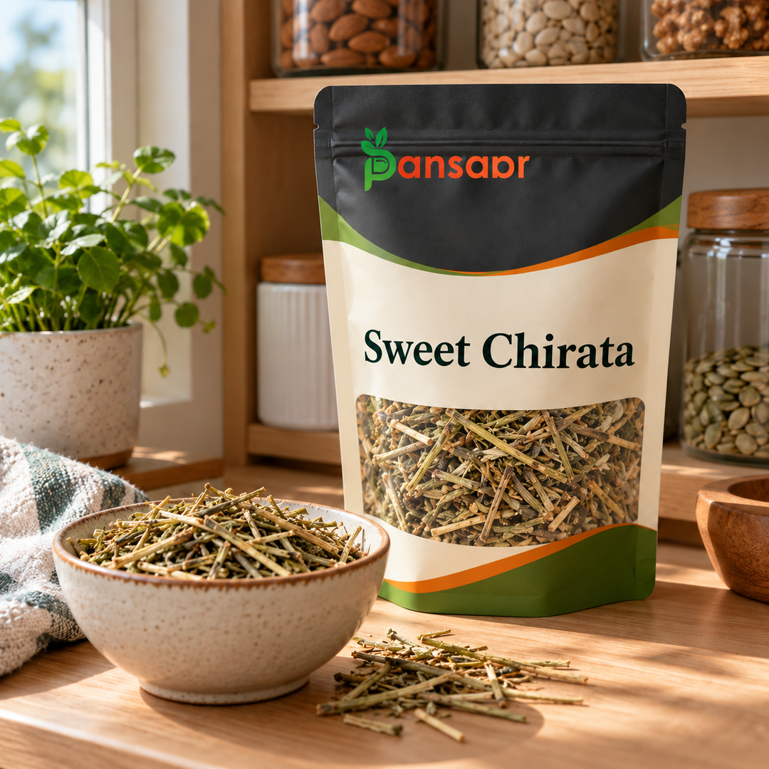 Sweet Chirata (چراعیتہ شیریں) in Pansaar zipper pouch