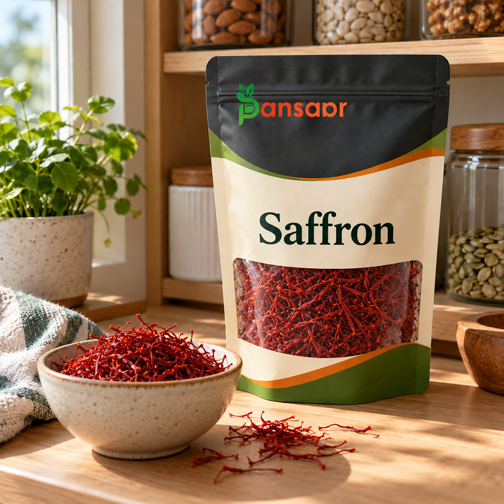 Saffron زعفران - Original Afgani Saffron Zaferaan (Zafran-زعفران) in Pansaar zipper pouch