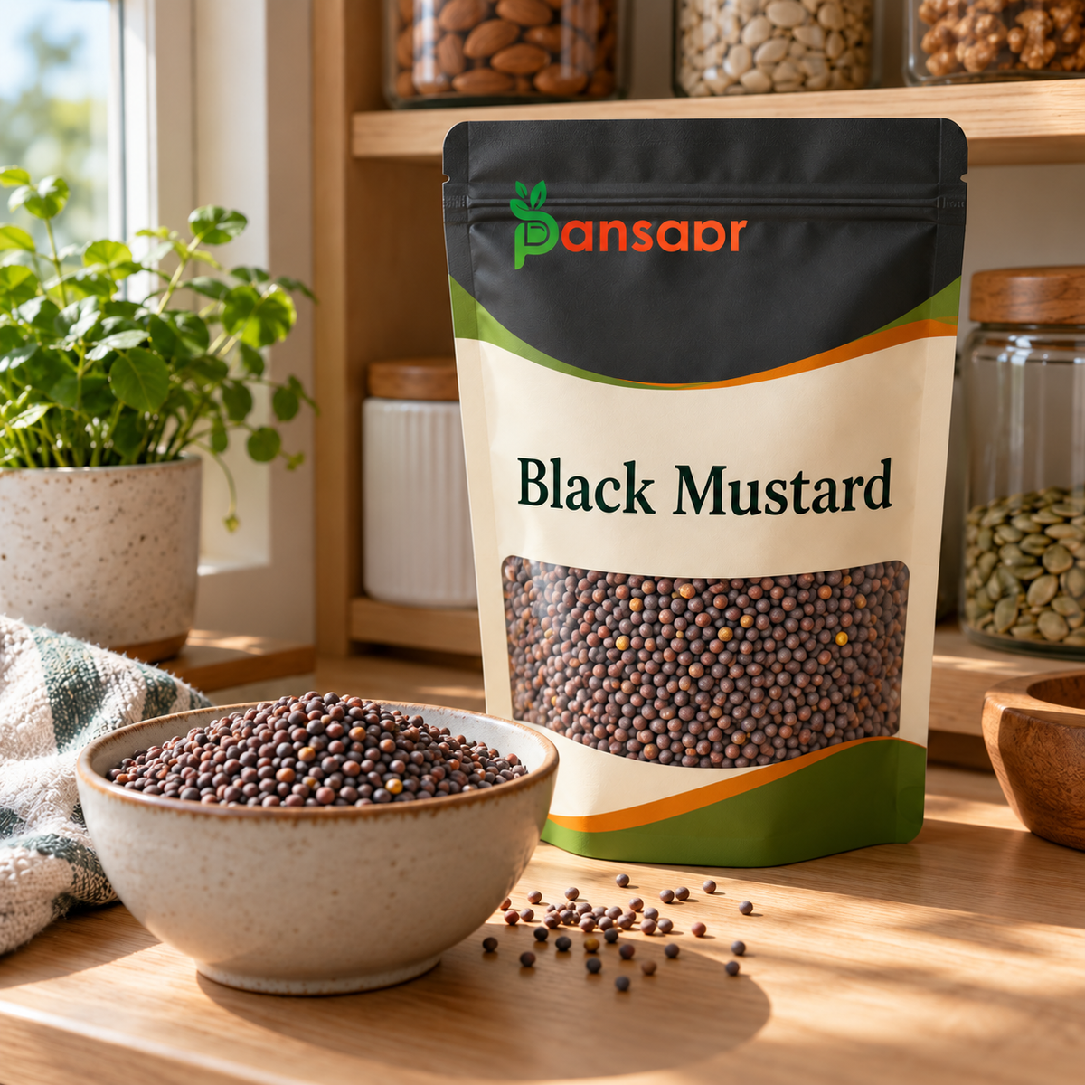 Black Mustard in Pansaar zipper pouch