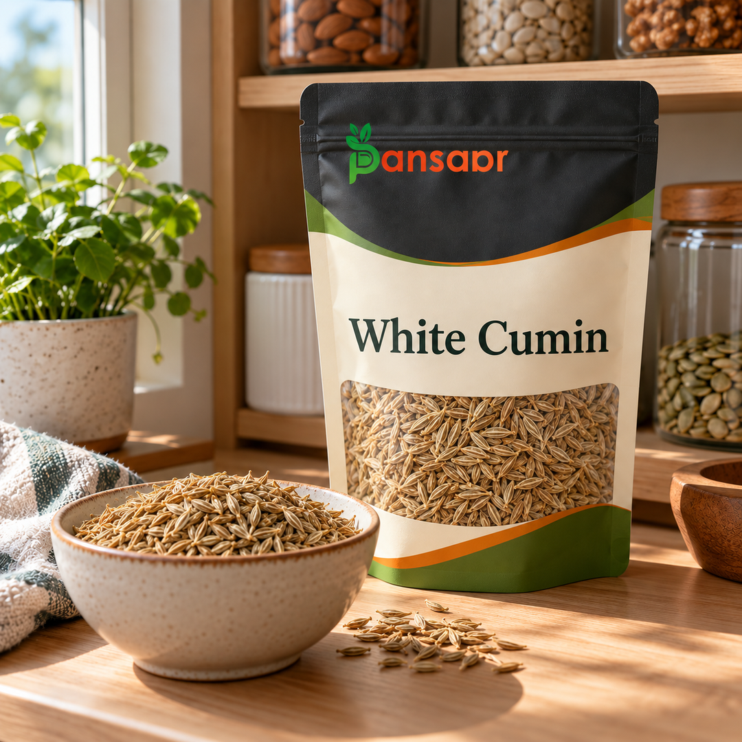 Cumin White (Zeera Safaid, Safaid Zeera) زیرہ سفید in Pansaar zipper pouch