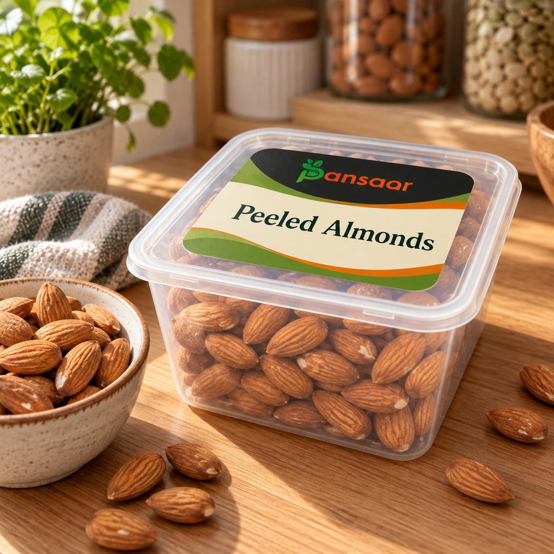Peeled Almonds in Pansaar box