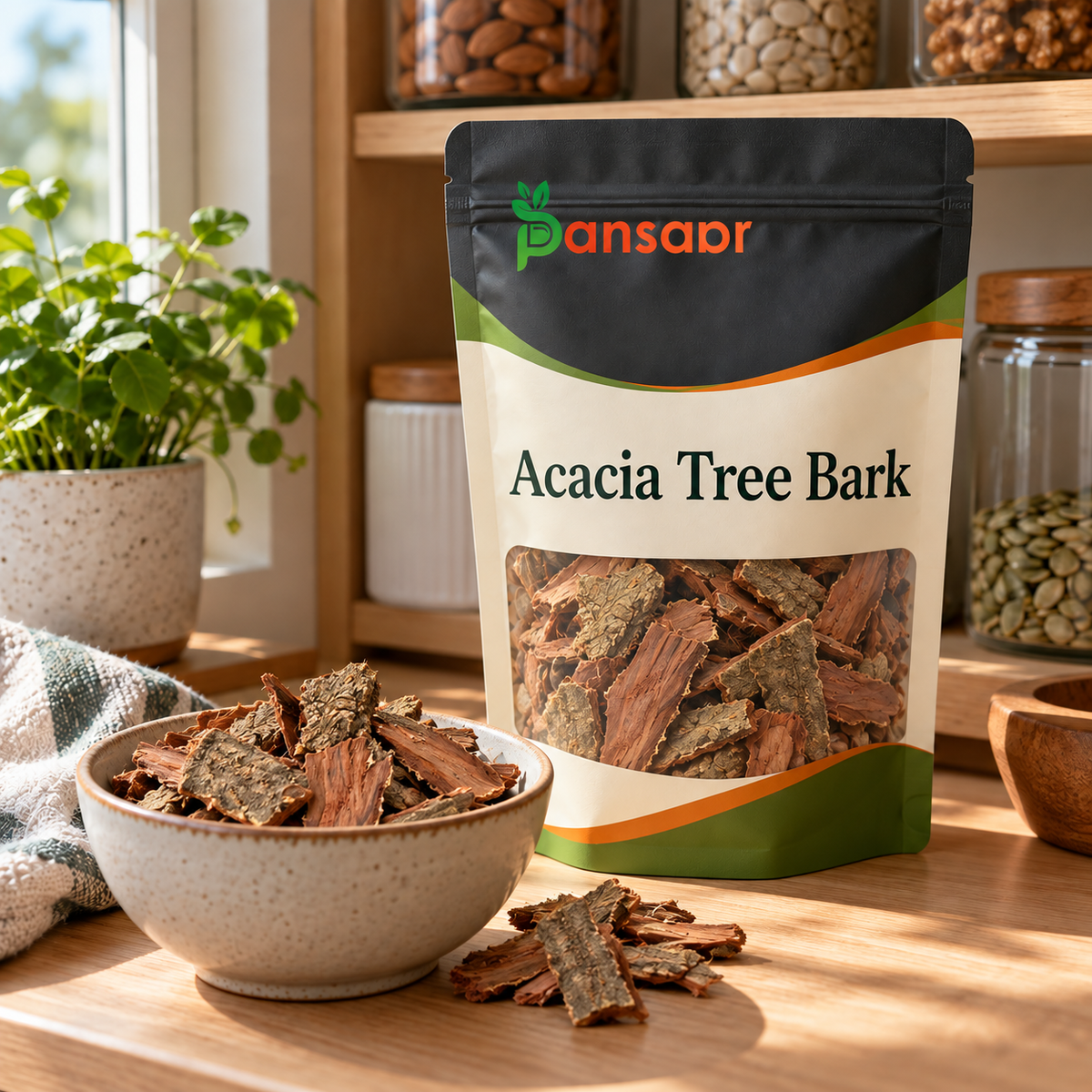 Acacia Tree Bark (چھال کیکر) in Pansaar zipper pouch