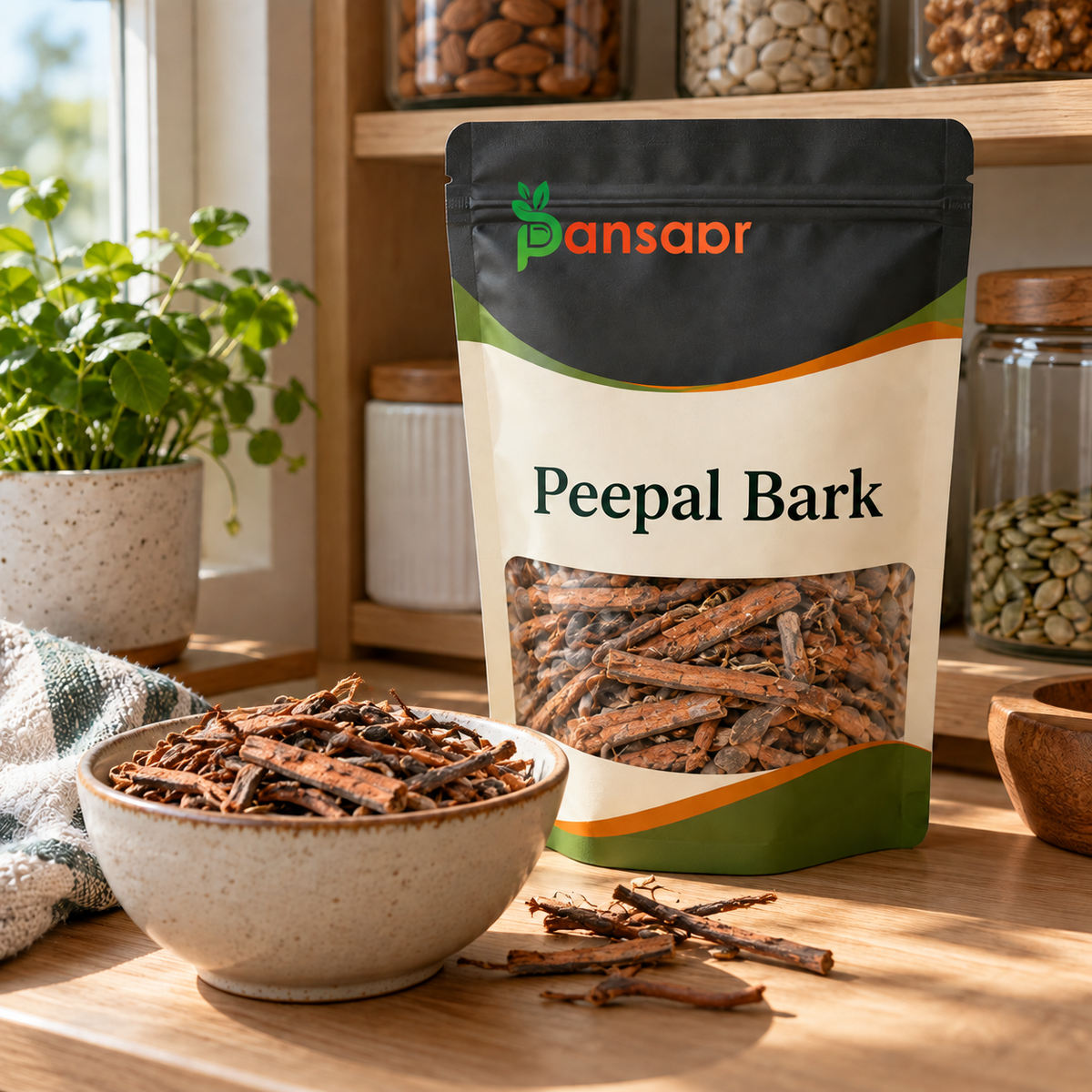 Bodhi Tree Bark (Peepal Ki Chaal, Peepal Ki Chal) پیپل کی چھال in Pansaar zipper pouch