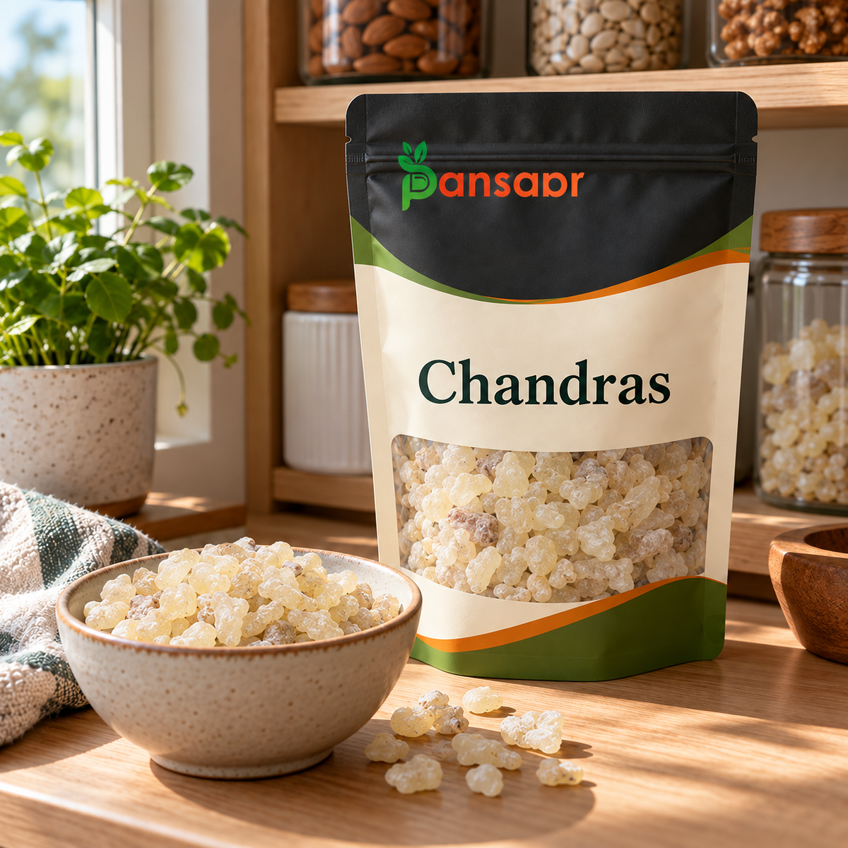 Black Dammar (Chandras) چندرس in Pansaar zipper pouch
