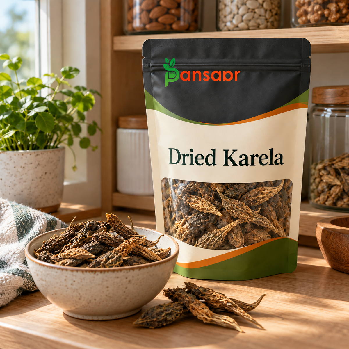 Bitter Gourd Dry (Karela Khushk) کریلہ خشک in Pansaar zipper pouch