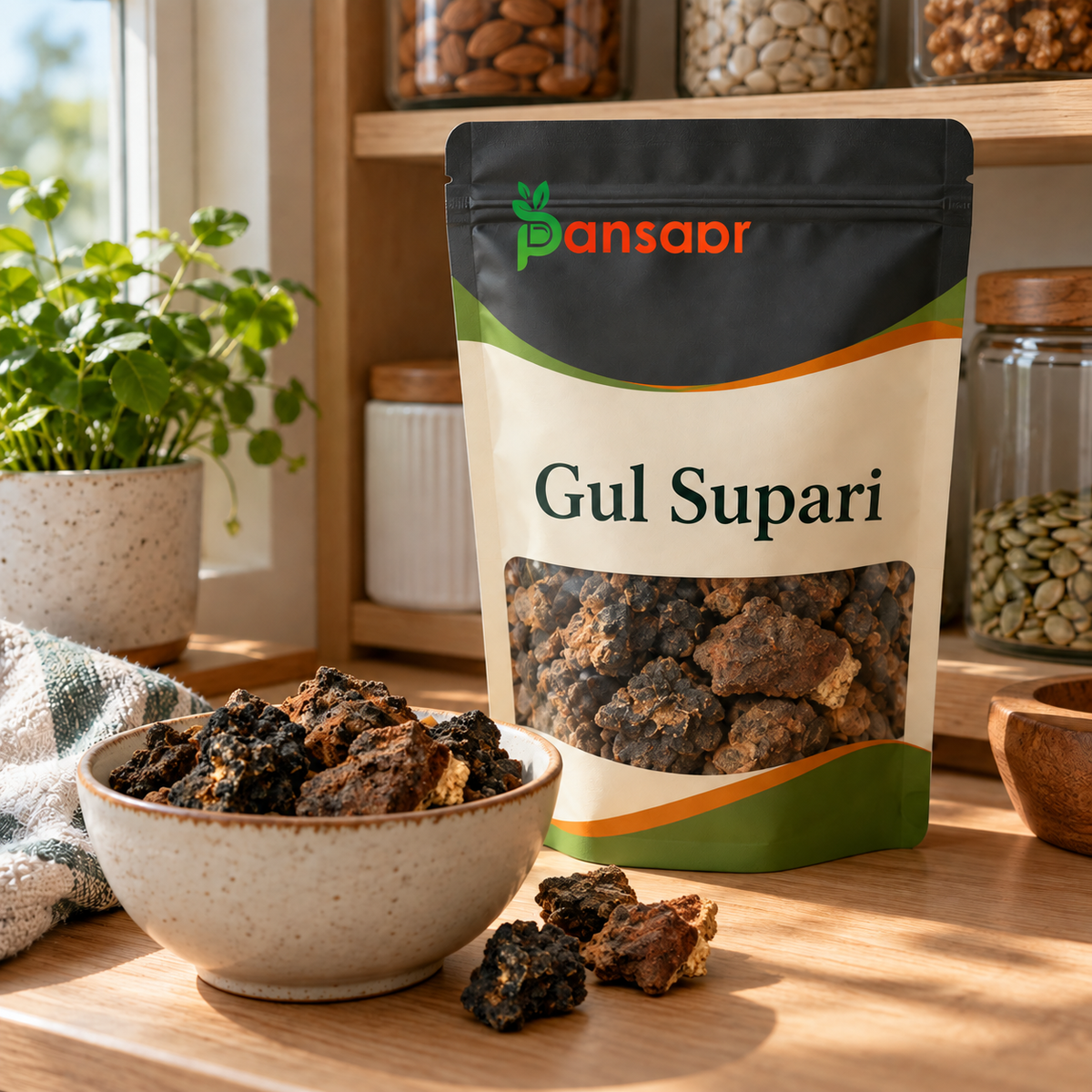 Betel Nut Flower (Gul Supari) گل سپاری in Pansaar zipper pouch