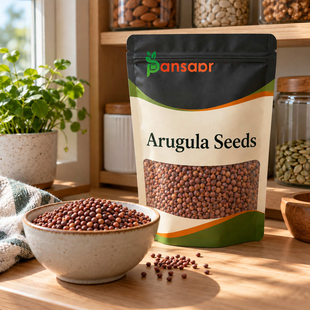 Arugula Seeds (Tukhm-e-Tara Mera) تخم تارا میرا in Pansaar zipper pouch
