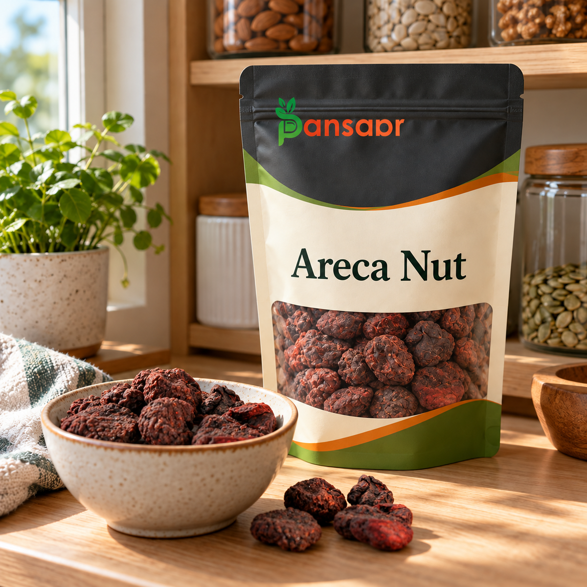 Areca Nut (Chikni Supari, Chaliya) چکنی سپاری in Pansaar zipper pouch