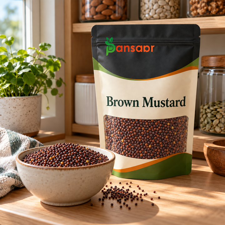 Brown Mustard (Sarson Zard) سرسوں زرد in Pansaar zipper pouch