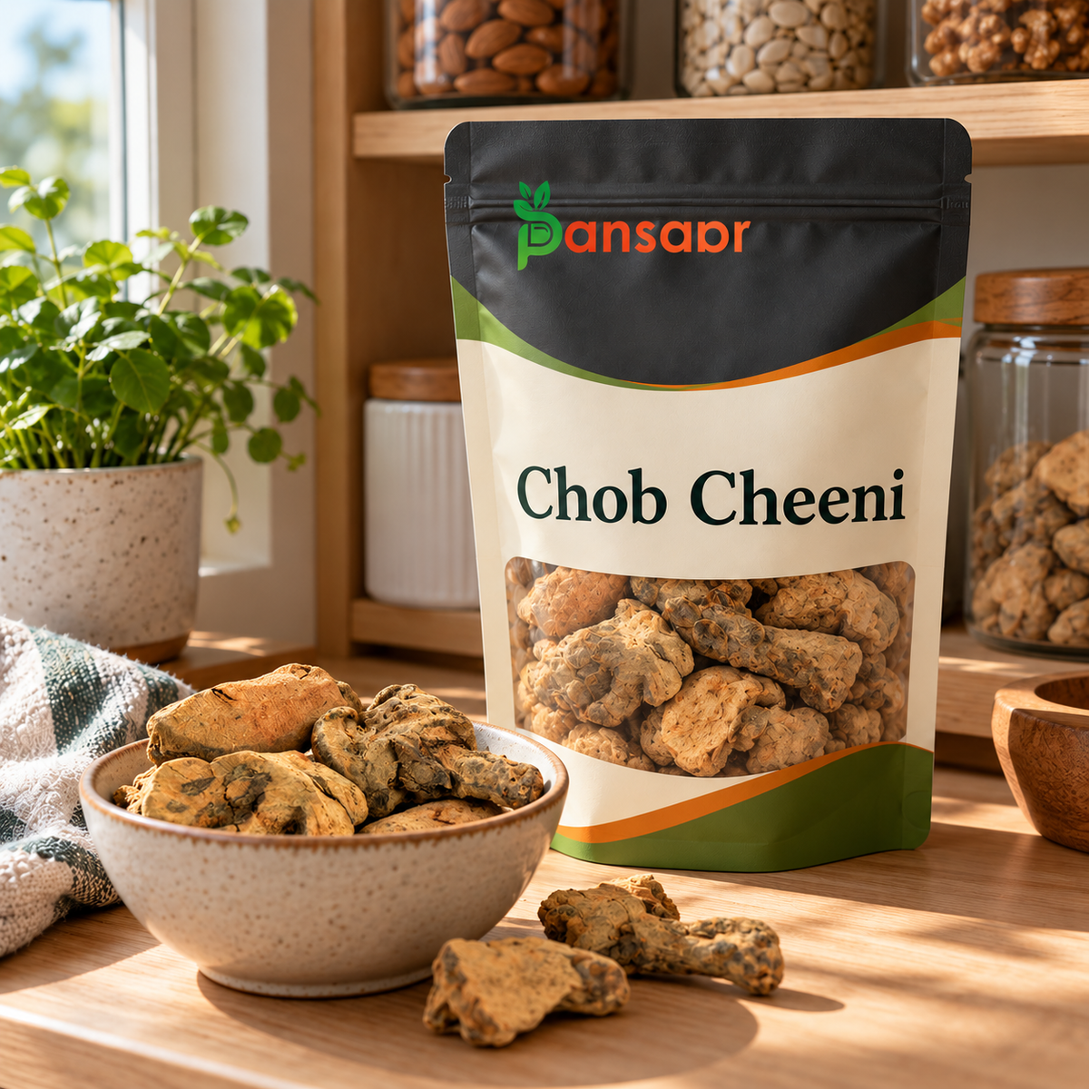 China Root (Chob Cheeni) چوب چینی in Pansaar zipper pouch