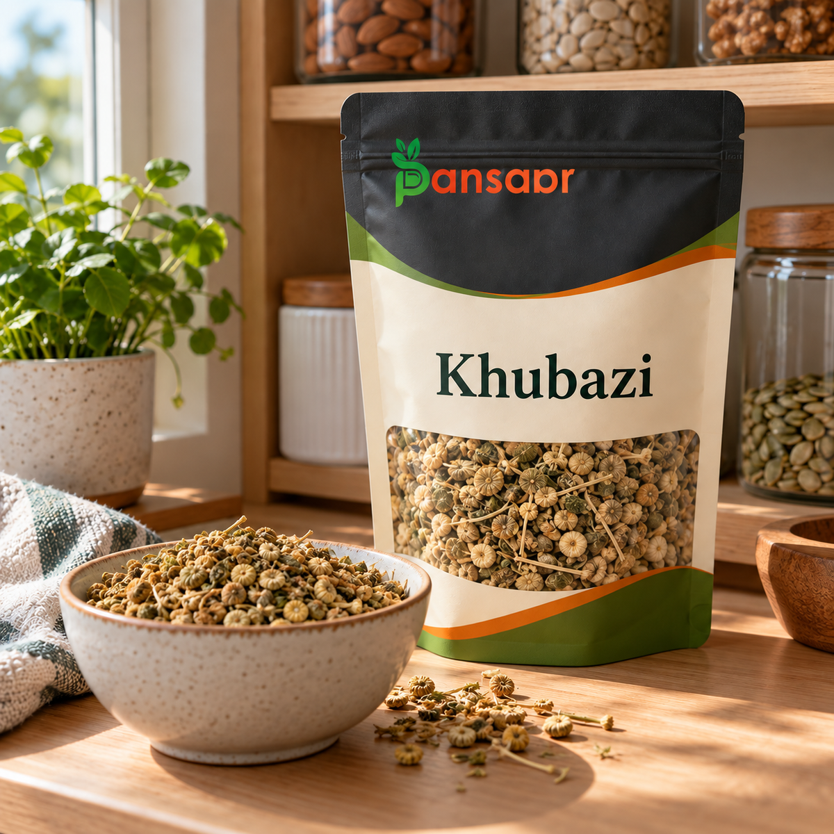 Common Mallow (Khubazi) خبازی in Pansaar zipper pouch