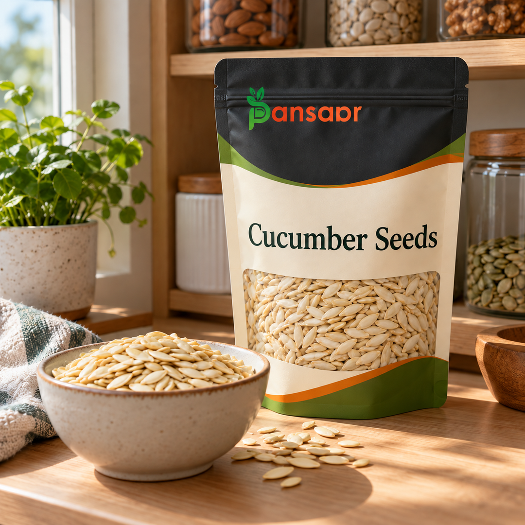 Cucumber Seeds (Tukhm-e-Khayareen) تخم خیا رین in Pansaar zipper pouch