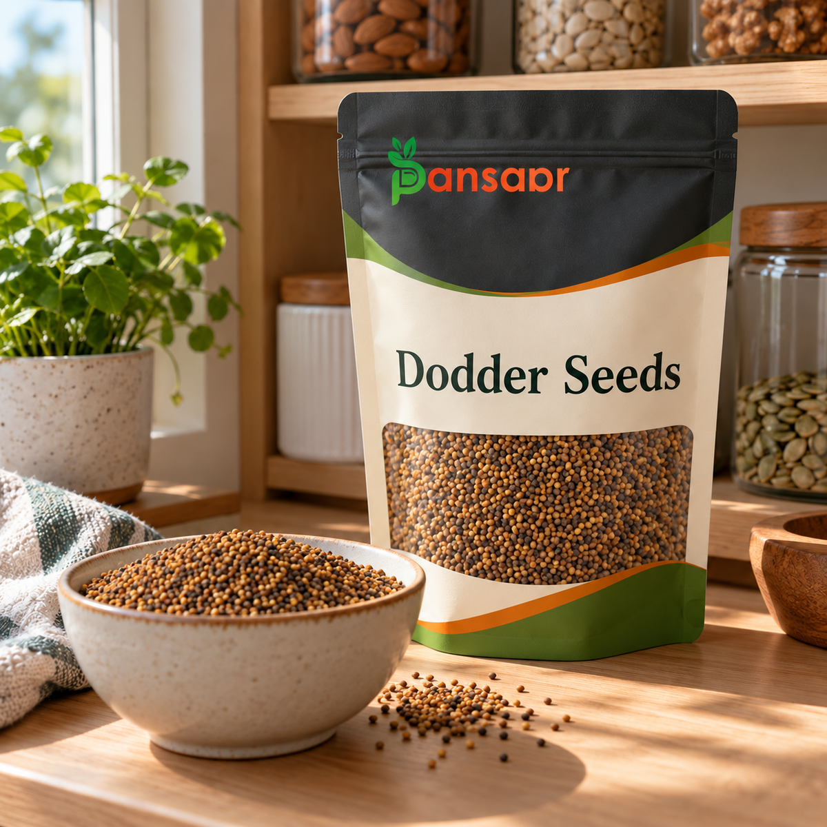 Dodder Seeds (Tukhm-e-Kasoos)  تخم کثوث in Pansaar zipper pouch