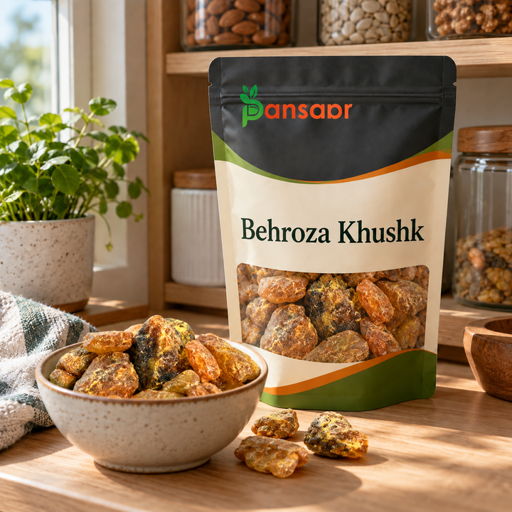 Dried Cheer Pine (Behroza Khushk) بہروزہ خشک in Pansaar zipper pouch