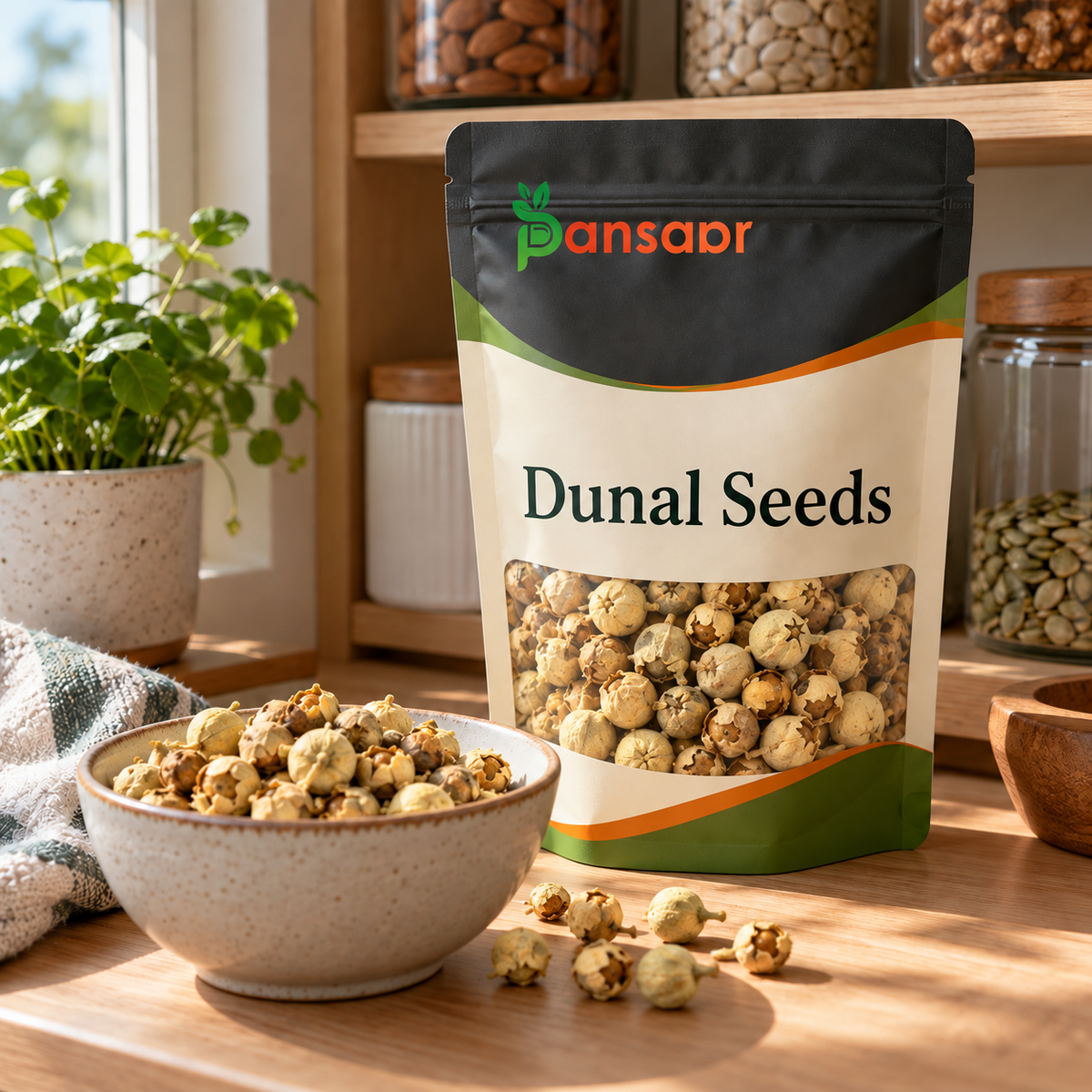 Dunal Seeds (Tukhm-e-Hayat) تخم حیات in Pansaar zipper pouch