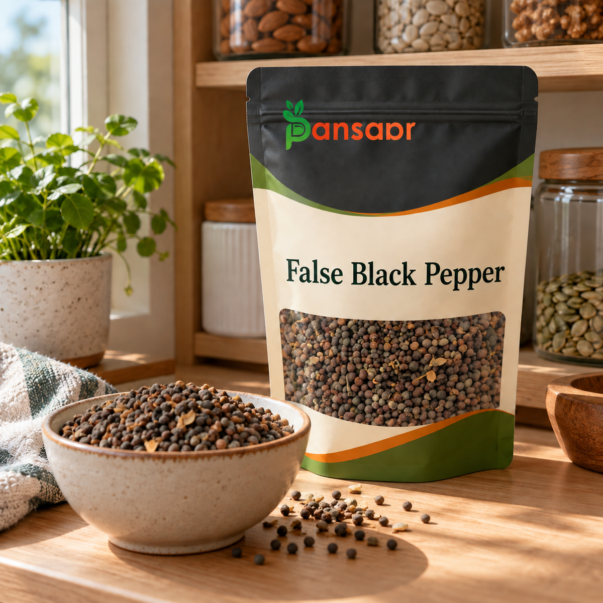 False Black Pepper (Bao Barrang) باؤ بڑنگ in Pansaar zipper pouch
