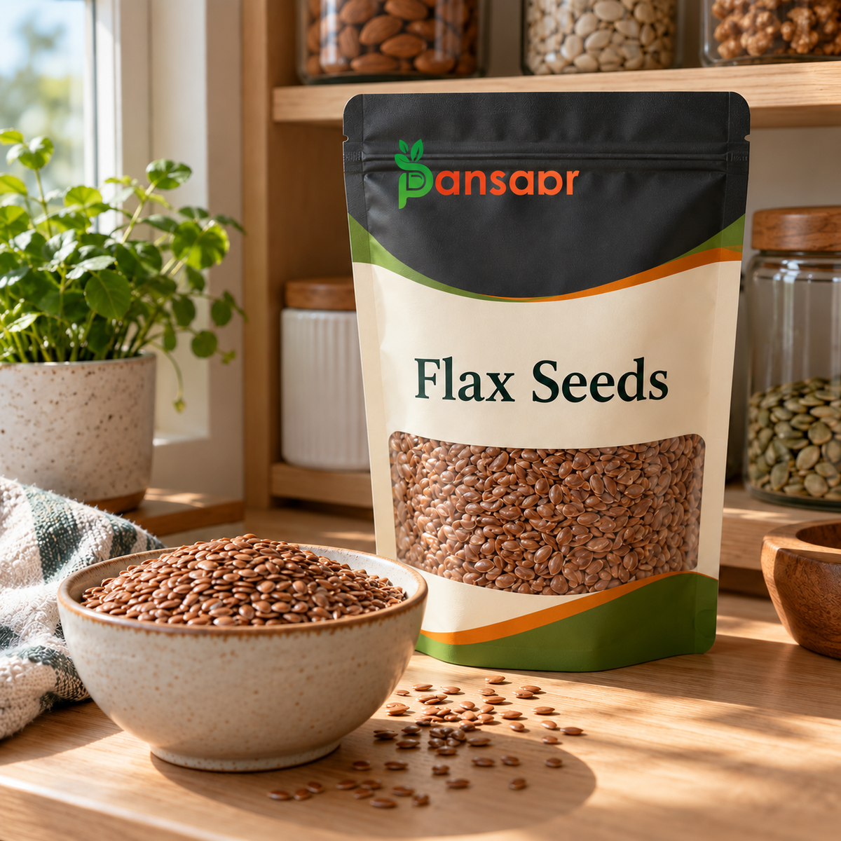 Flax Seeds (Alsi ke Beej) السی کے بیج in Pansaar zipper pouch