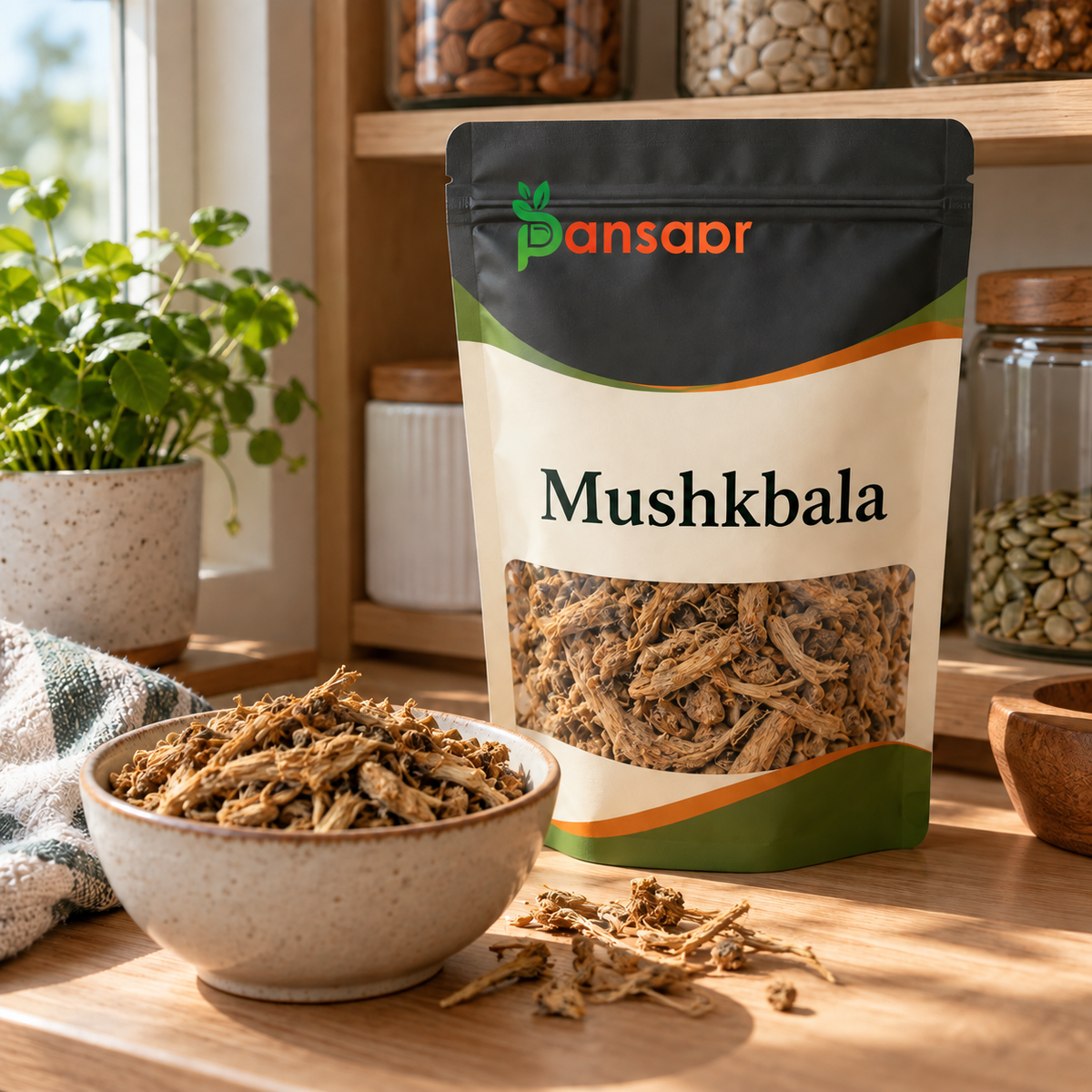 Mushkbala in Pansaar zipper pouch