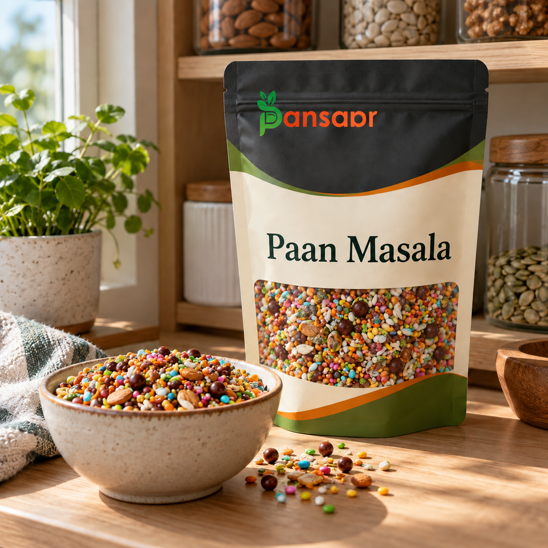 Paan Masala with Chocolate Dana and Nuts - پان مصالحہ in Pansaar zipper pouch