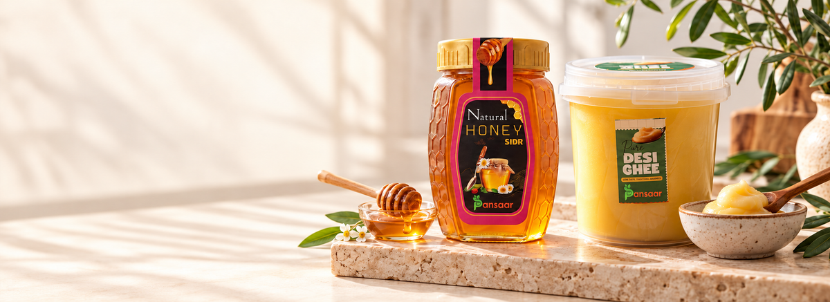hero honey desktop — Pansaar pantry products