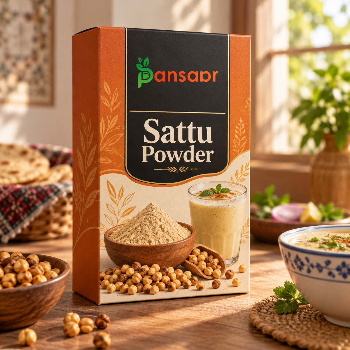 Pansaar Sattu Powder carton lifestyle 1
