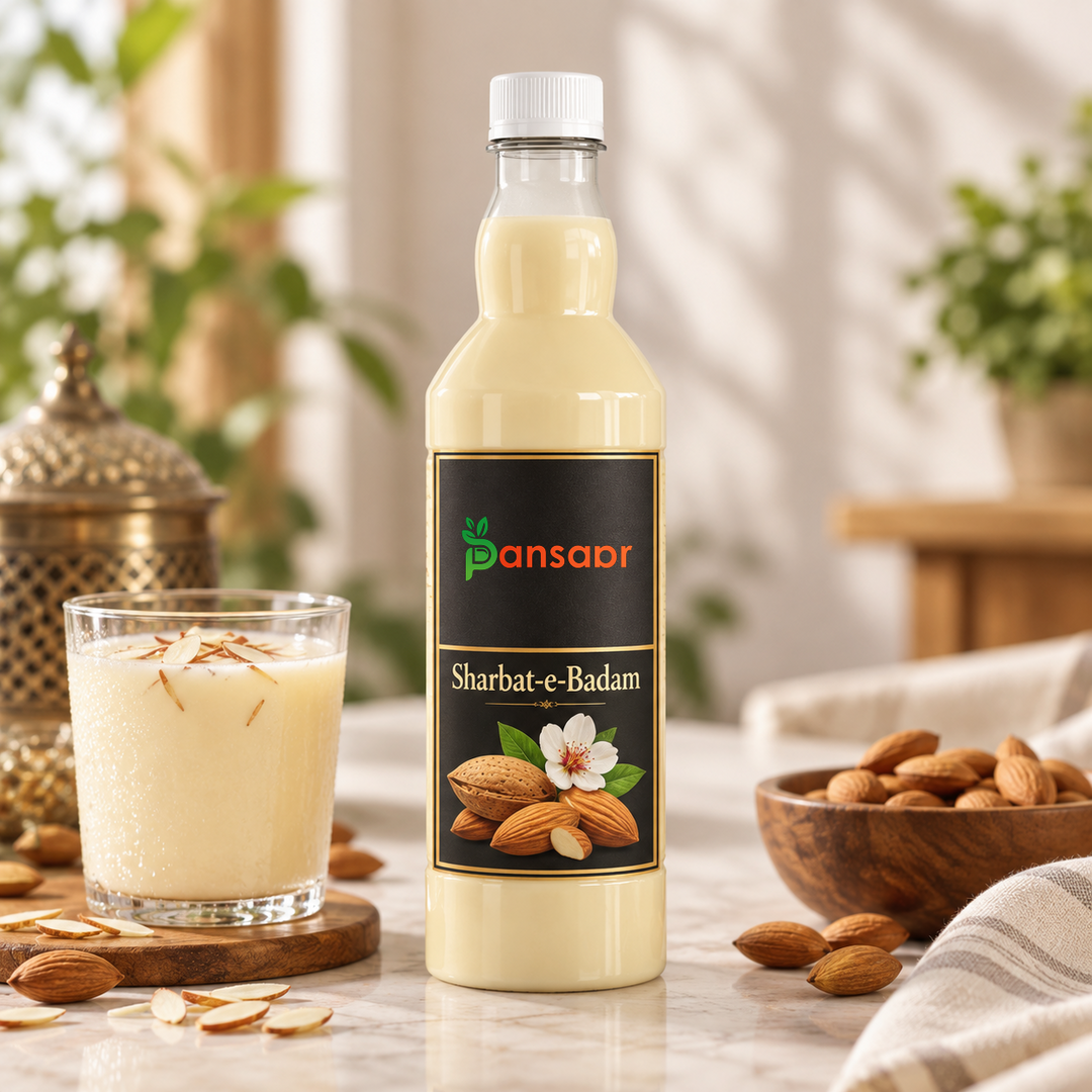 Pansaar Sharbat-e-Badam bottle lifestyle 1