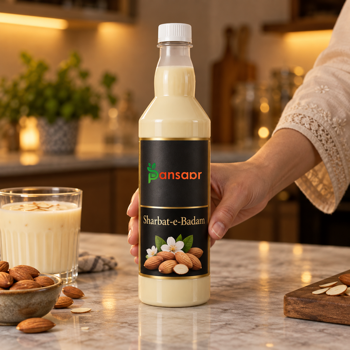 Pansaar Sharbat-e-Badam bottle lifestyle 4